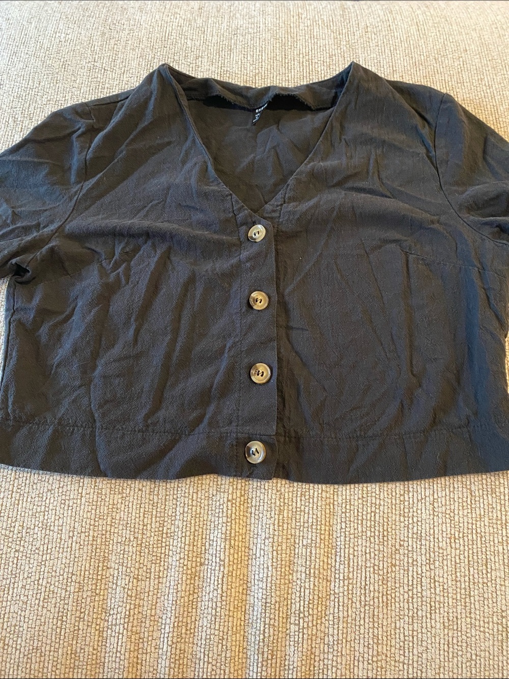 SHEIN Black Textured Top